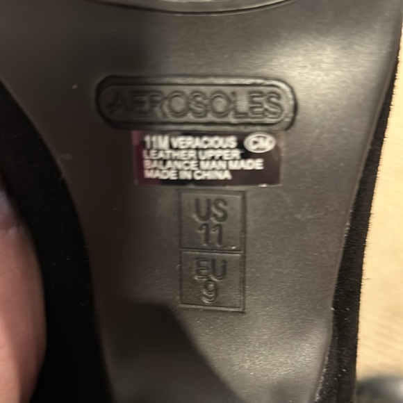 Aerosoles Black Suede Booties with Fur Trim BRAND NEW - Picture 5 of 5